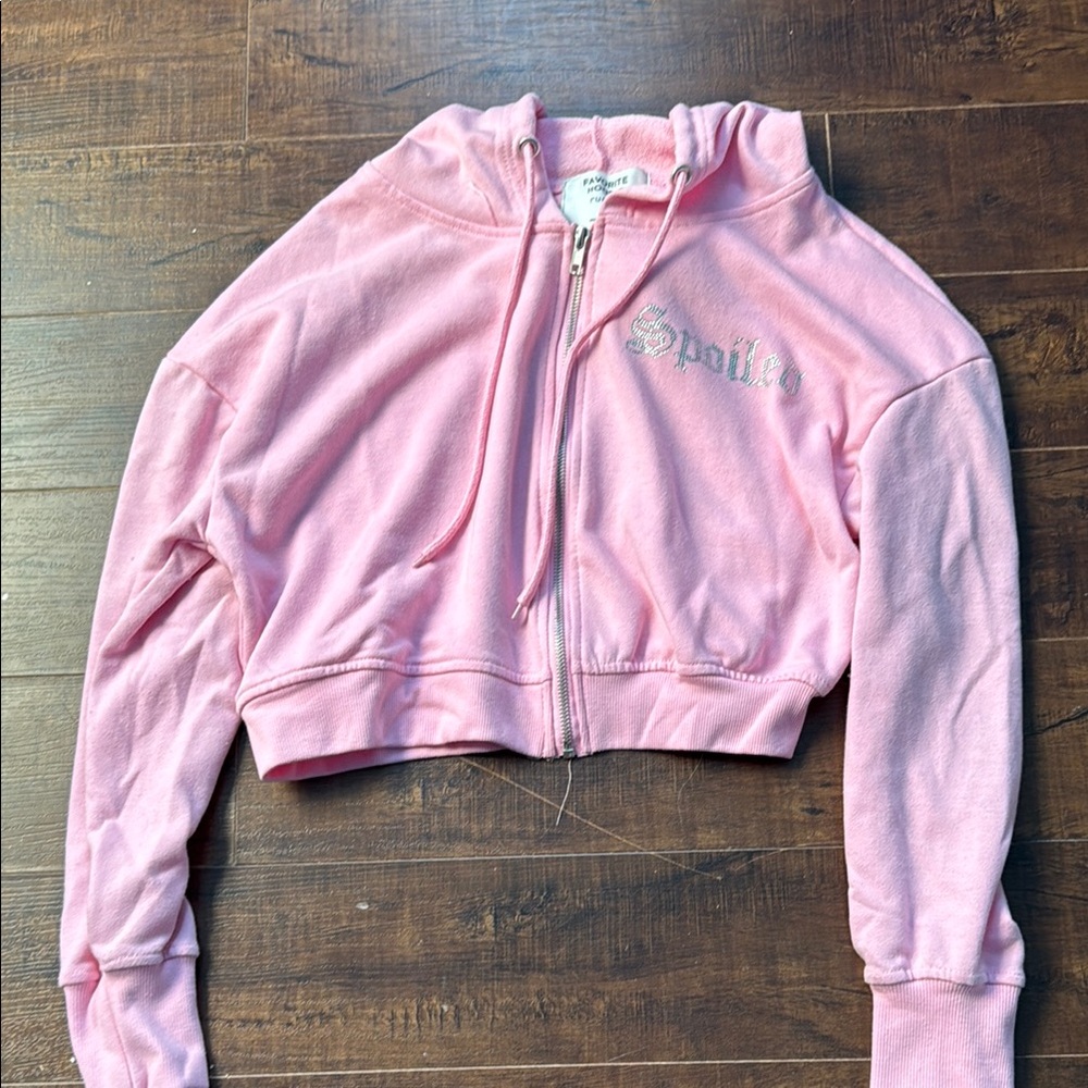 Rue21 Pink Cropped Hoodie